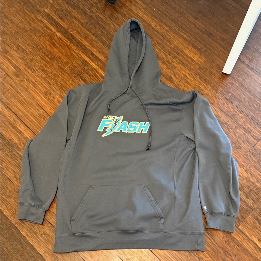 Gray Hoodie with Graphic Print
